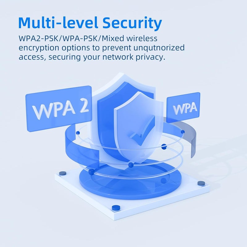 U-Speed N300 WiFi Router 2.4G Easy Setup Wireless Internet Network Router, Supports Wireless Repeater, WISP, Up to 300Mbps for Home and Office - Image 5